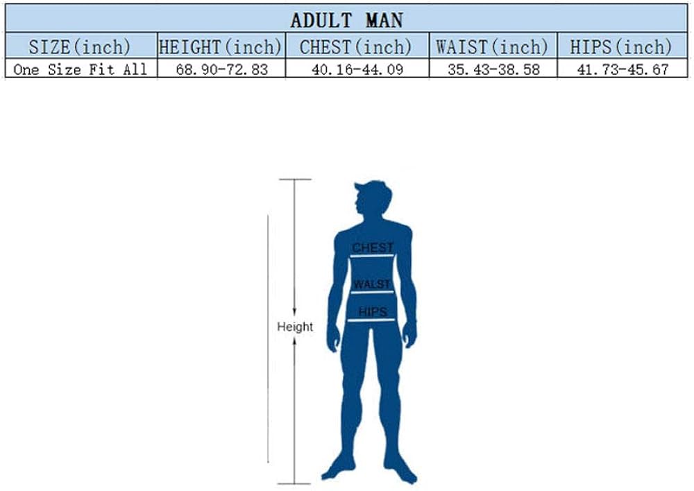 MIAIULIA Men's 80s Height of Fashion Shell Suit Costume, Male Blue OneSize: Clothing