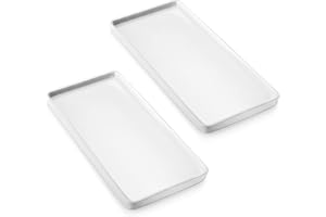 Nucookery 10 in Porcelain Serving Tray,Ceramic Holder Organizer for Kitchen Bathroom Restaurant (10", Set/2)