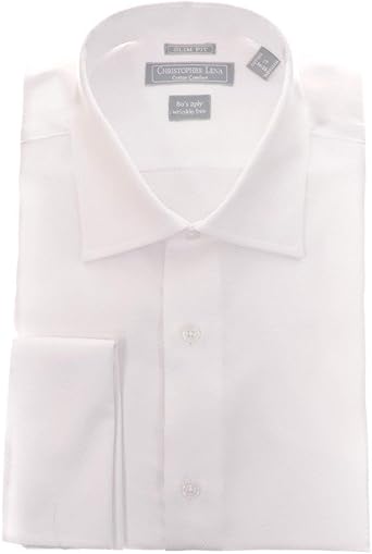 mens white textured dress shirt