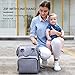 Raydem Diaper Bag Backpack, Multifunctional Baby Travel Carry on Backpack with Changing Pad, USB Charging Port Nappy Bag with Stroller Hooks for Mom Dad