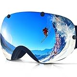 Zionor Lagopus Snowmobile Snowboard Skate Ski Goggles with Detachable Lens