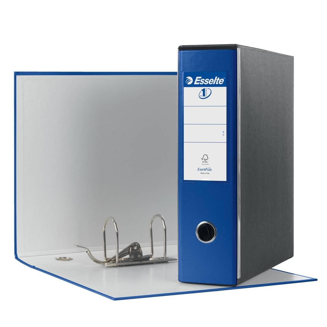 Esselte Eurofile Binder with Lever Mechanism and case Dorso 8 cm Blue