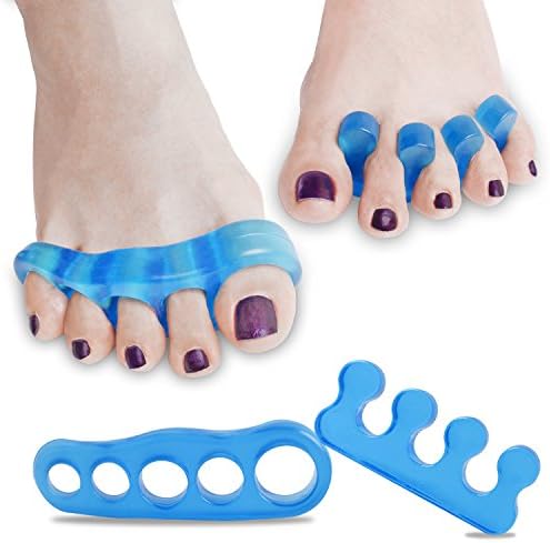 Toe Separators and Toe Streightener. Original Yougai Separator - for Relaxing Toes, Fight Bunions, Pedicure Yoga Practice Bunions Foot Pain - Hammer Toes and more for Women and Men (Blue)