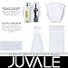 Juvale 24 Pack Organza Wine Bags - Drawstring Wine Bottle Organza Gift Bags for Baby Shower, Wedding and Party Favors - White 14.7 x 5.2 inches