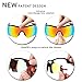poshei Polarized Sports Sunglasses, P01 Outdoor Sun Glasses with 5 Interchangeable Lenses for Men Women Baseball Cycling Fishing Golf (Black&Red)