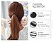 Seamless 8mm High Elastic Cotton stretch Hair Ties Bands Rope Ponytail Holders Headband Scrunchie Hair Accessories No Slipping Snagging Breaking or Stretching Out(100pcs) (Black)…