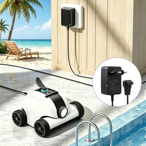 Charger 12.6V 1.8A for Aiper Seagull 600 SE 1000 1500 P1111 Pilot H1, Power Adapter Compatible with Seagull SE Poolroboter, Pool Cleaner Charger 2 Metres Cable