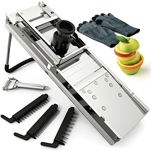 Dalstrong – DSX Professional Mandoline Slicer Set - Cut Resistant Gloves, Julienne Peeler