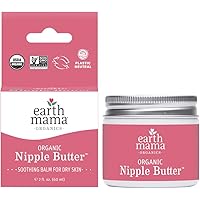 Earth Mama Organic Nipple Butter for Breastfeeding and Dry Skin, 2-Ounce