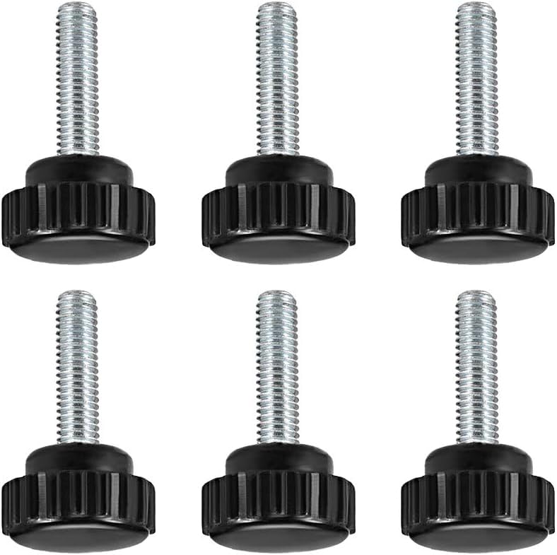 MACHSWON Knurled Clamping Knobs Saw Drill Press Lathe and Routing Jigs Packaging Machinery Printing Equipment Hand Clamping Handle Bolt Hand Knob Screw Replacement Parts M6 x 20mm 6pcs