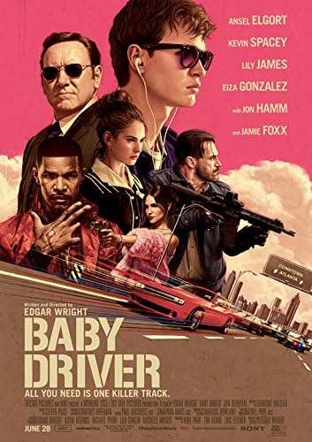 CoolPrintsUK Baby Driver Poster Borderless Vibrant Premium Glossy Movie Poster Various Sizes (A1 Size 33.1 x 23.4 Inch / 841 x 594 mm)