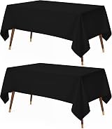 Utopia Kitchen Rectangle Tablecloth 152x213 cm Pack of 2 Black