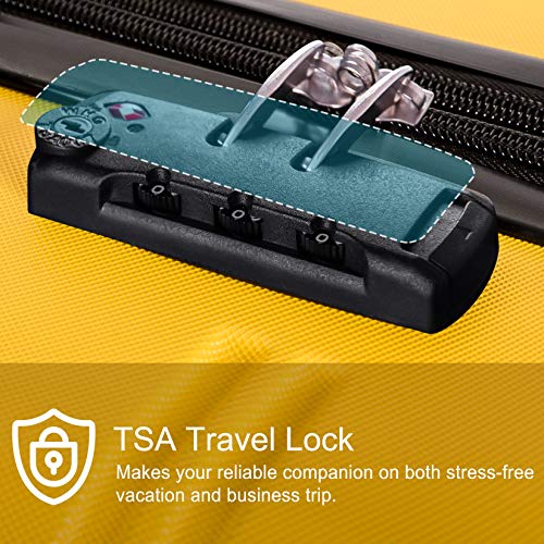 Merax Hardside Luggage Set with TSA Lock and Spinner Wheels 3 Piece