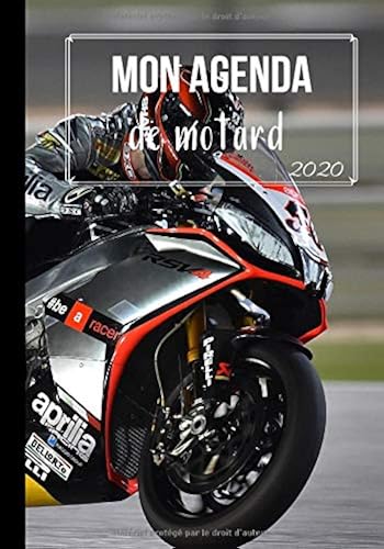 Download Mon agenda de motard: Planning motard 2020 - organisé par semaines du 1er janvier au 31 décembre | 53 pages format 7*10 pouces PDF