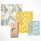 Lily BEE WRAP Beeswax Wrap Reusable Food Wraps | 3 Pack Sustainable Zero Waste Bees Wax Food Wrappers | Biodegradable & Plastic Free Clingwrap Alternative(Flamingo Island, 3 Pack).