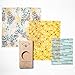 LILY BEE WRAP Beeswax Wrap Reusable Food Wraps | 3 Pack Sustainable Zero Waste Bees Wax Food Wrappers | Biodegradable & Plastic Free Clingwrap Alternative(Flamingo Island, 3 Pack).