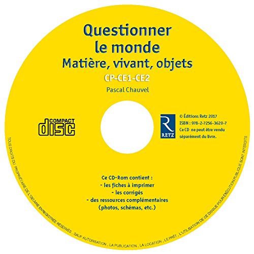 Questionner Le Monde Matiere Vivant Objets Cp Ce1 Ce2 Cd Rom Chauvel Pascal Amazon Com Books