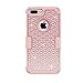 LONTECT iPhone 7 Plus Case Hybrid Heavy Duty Shockproof Diamond Studded Bling Rhinestone Case with Dual Layer [Hard PC+ Soft Silicone] Impact Protection for Apple iPhone 7 Plus - Rose Gold