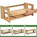 SONGMICS Bamboo Height Adjustable Monitor Stand, Desktop Organizer, Computer Laptop Riser with Accessories Storage Shelf, Natural Grain, ULLD303Nthumb 2