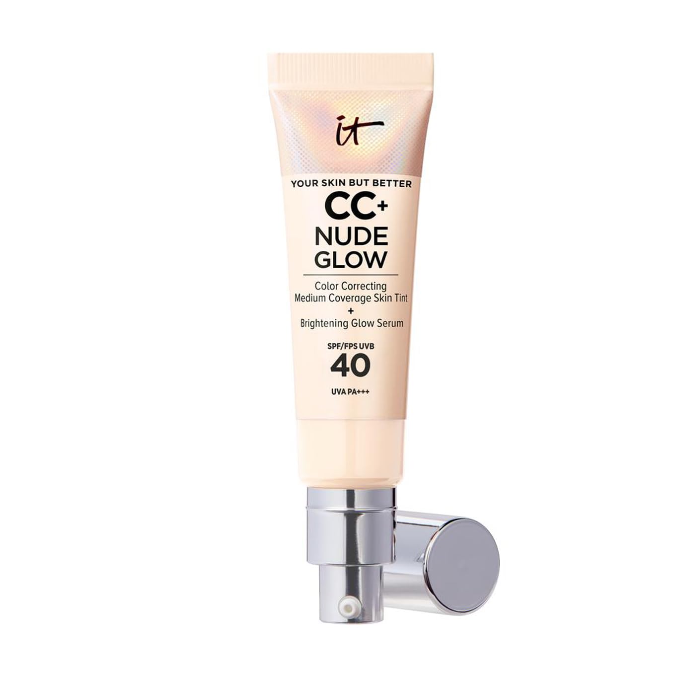 IT Cosmetics Your Skin But Better CC+ and Nude Glow Lightweight, Medium Coverage Foundation and Glow Serum, Fair