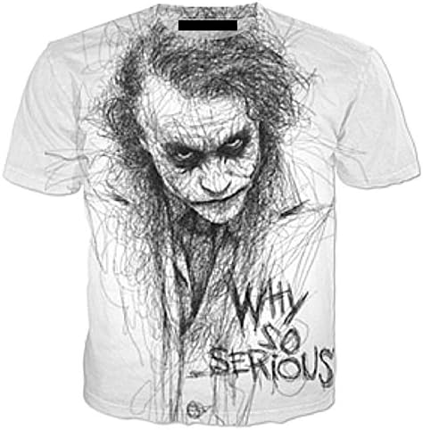 2018 Men Short Sleeve Joker Why So Serious 3D Print Fashion Harajuku Summer Tees Tops