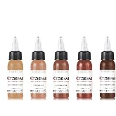 Xtreme Inks Flesh Tone Set, Unlock Realistic Skin Colors, Expertly Crafted Collection for Lifelike Tattoo Artistry, Perfect Blend of Hues, Expertly Formulated (1/2 oz)