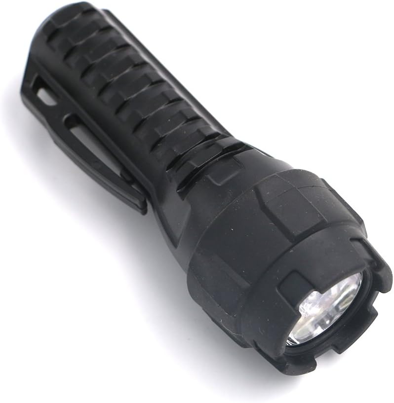 Seitor Mini PVC 9 LED Flashlight Super Bright Torch Pocket Size Simple on/off Flashlight Battery Powered Lightweight Torch Light Durable Tactical Flashlight (Black)
