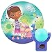 Projectables 14530 Doc McStuffins LED Plug-In Night Light, Teal and Purple, Light Sensing, Auto On/Off, Projects Disney Characters Dottie, Lambie, Hallie, and Stuffy Image on Ceiling, Wall, or Floor