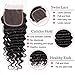8A Brazilian Virgin Hair Deep Wave Bundles With Closure 100% Human Hair Bundles With Closure Unprocessed Virgin Hair Bundles Hair Weave Deep Curly Human Hair Extensions(14 16 18+14 free part)
