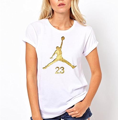 Air Jordan Gold in a Stone for Women T Shirt (Medium, White)