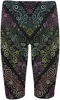 D-Story Custom Psychedelic Pastel Rainbow Cropped Leggings Skinny Pants