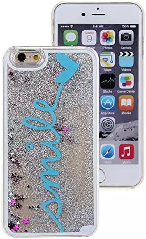 iphone 6S cover case hard, DoDo PangTM Case for iPhone 6 Case 4.7" (2014 Version),Liquid Hard Case for iPhone 6,6s.Fashion Creative Design Flowing Liquid Floating Luxury Bling Glitter shiny Love Heart Hard Cover for Apple iPhone 6 with 4.7 inch Screen Heart-yellow