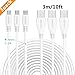 Micro USB Cable, CHIENTUNG 3 Pack 10ft High Speed USB 2.0 Fast Charging Cord Durable Extra Long Android Cable Micro Cable for Samsung, Nexus, Sony, Motorola, Android Phones, Tablet and More
