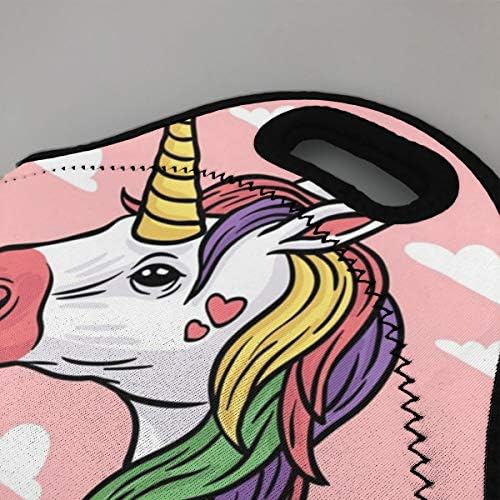 ユニコーンイラスト ランチバッグ ランチ巾着 ランチベルト 弁当収納 大容量 手提げ弁当袋 ポータブル 断熱 弁当バッグ B08wbqnz 956円