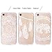 iPhone 7 Case, FiveBox 3-Pack Ultra Thin [Shockproof] Silicone TPU Gel Clear Case, Henna White Floral Paisley Flower Mandala Flowers Pattern Hard Back Protective Bumper Case for iPhone 7 (2016)
