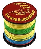 Bravefishermen Super Strong Pe Braided Fishing Line Multicolor
