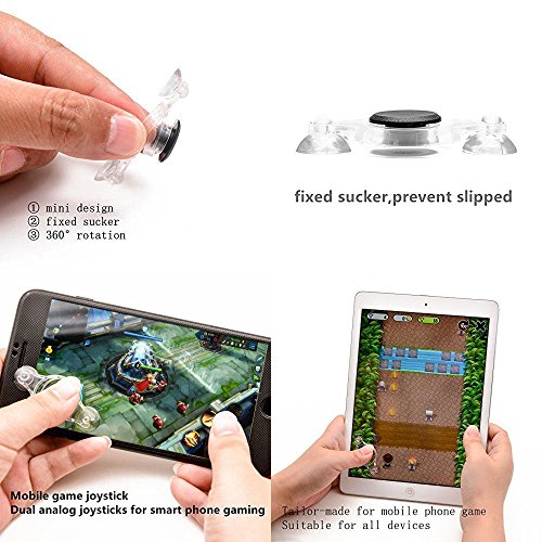 Bomach Mobile Game Controller,1 Pair Sensitive Fire Shoot Gaming Trigger Button L1R1 Aim Keys Shooter Controller Gamepad and 1Pcs Free Mobile Joystick for iPhone,Android Smart Cell Phone PUBG