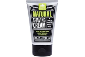 Pacific Shaving Company Natural Shaving Cream - Shea Butter + Vitamin E Shave Cream for Hydrated Sensitive Skin - Clean Formula for a Smooth, Anti-Redness + Irritation-Free Shave Cream (3.4 Oz)
