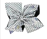 JoJo Siwa Large Cheer Hair Bow (Silver Mermaid)
