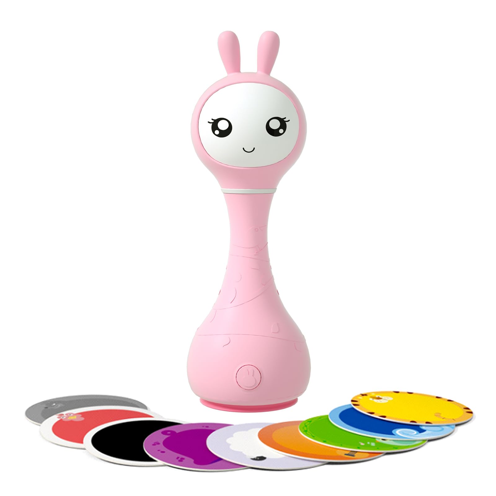 alilo Sonajero Musical para Bebés 0-12 Meses, Juguete con Luz, 66 Sonidos, 15 Canciones, 13 Cuentos, 5 Canciones de Cuna, Ruido Blanco, Reconocimiento de Colores, Regalo Recién Nacido Image