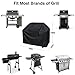 Anglink BBQ Grill Cover, 58 inches Heavy Duty Waterproof Barbecue Cover with Double Stitching and Heat Sealed Seams, 600D Oxford Rip-Stop Gas Grill Cover for Brinkmann, Char Broil etc.