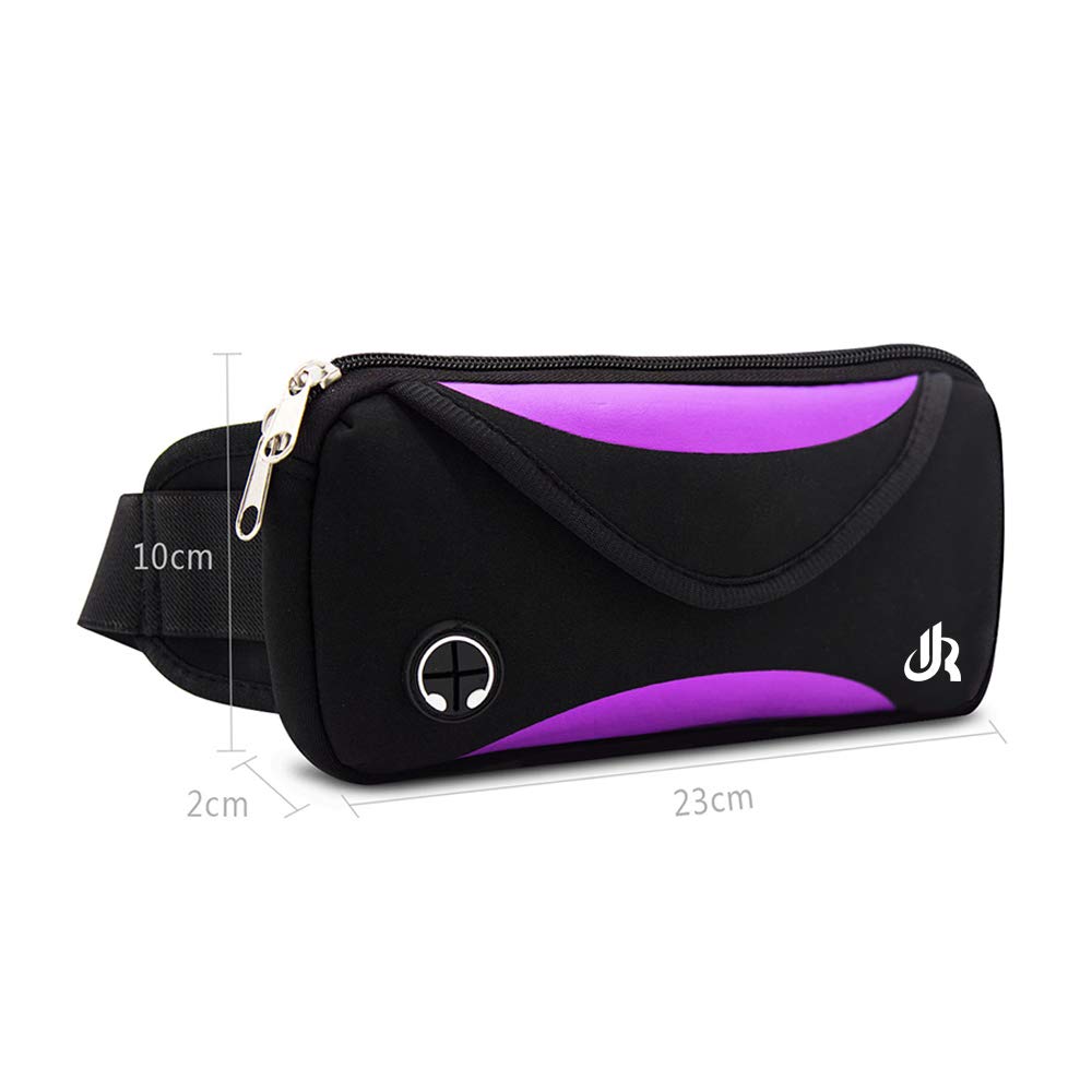 Y&R Direct Fanny Pack Running Belt Pouch Slim Soft Nylon Water Resistant Waist Bag for Man Women Walking Hiking Jogging Carrying iPhone Xs / 8 Plus Samsung S10 Plus/Note 8 Great Gifts