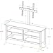 Walker Edison Wren Classic 4 Cubby TV Stand for TVs up to 65 Inches with Mount, 58 Inch, Black