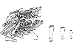 AIFEIER ET 60pcs Metal Spring Hook Buckles Nickel Plated Snap Hanging Clip for Zipper, Key Chain, Plant Hanger etc. (20x 20mm & 20x 30mm & 20x 40mm)