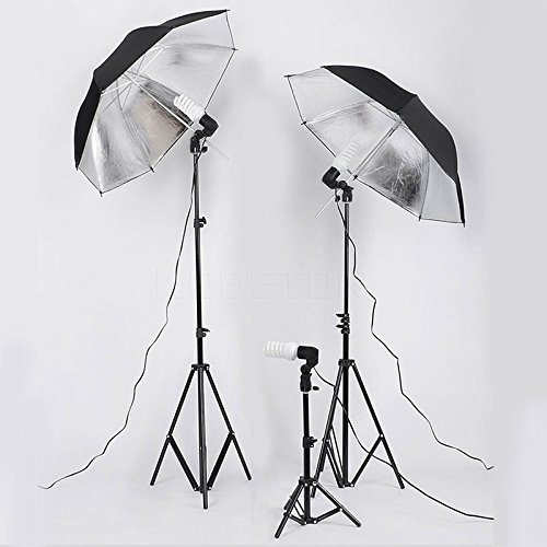 Hanbaili EU Plug Photo Studio Single Head Light Adapter Mounting Socket, Photography Photo Bulb Holder E27 Socket Flash Umbrella Bracket Mount