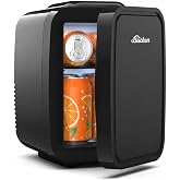 BEICHEN Mini Fridge 4 Liter Portable Compact Refrigerator | mini fridge for bedroom,office,dorm,car,Fast Cooling, for Food,Drinks,Silent and energy-saving,AC 100-125V /DC 12V,(Black)