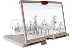 Phone Screen Amplifier, Portable Foldable Phones Stand 3D HD Cell Phone Magnifier Projector Screen, Pulling-Out Movie Video E