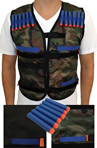 Okallo Products Tactical SWAT Vest with 20 FREE DARTS for N STRIKE (Camo)
