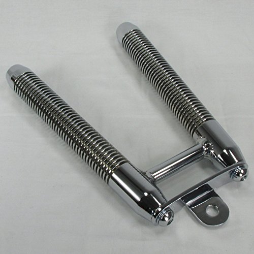 Finned Billet Oil V-Cooler for MOST Harley Models WITH DOWNTUBE MOUNTS Clamps - Fits 1-3/8" OD Downtubes - Chrome Finish - Motorcycle Custom Chopper Bobber