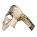 Half Face Men's Phantom of The Opera Vintage Design Venetian Carnival Masquerade Mask (Beige & Black)